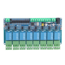 Relay Module 8 Channel Optocoupler Isolated Input Output Board Control Electronic Component 12V