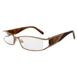 Calabria 823 Techno Optical Metal Reading Glasses w/Hard Case in Bronze ; 1.25