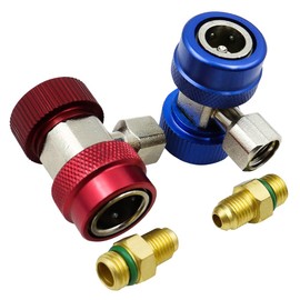 Sarini R134A Quick Connector Connector, High And Low Voltage Conversion Connector, R134A Adapter, Adjustable Connector For Car Air Conditioner Filling
