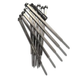 8 in. (~20 cm) Gutter Screws, Screws with Rust Resistant Coating, for Repairing 6 in. Gutters, Pack of 10
