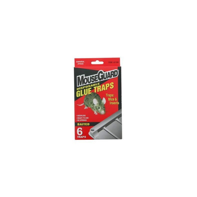 Pestguard MouseGuard Ready-to-Use Odorless Glue Traps for Trapping Mice &