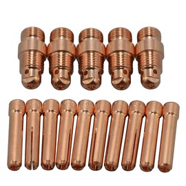 RIVERWELD TIG Stubby Collet Bodies 17CB20 10N25S 3.2mm Assorted Size kit for PTA DB SR WP 17 18 26 TIG Welding Torch 15pcs