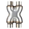 YITAMOTOR 201 Stainless Steel X Pipe 2.5'' Dual to 2.5''