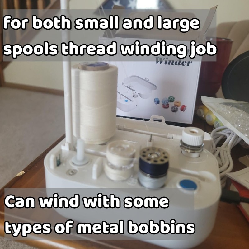 LRDCREEE Automatic Bobbin Winder Bobbin Winding Machine with Auto Stop