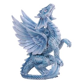 Pacific Giftware Anne Stokes Age of Dragons Iced Blue Wind Dragon Wyrmling Home Tabletop Decorative Resin Figurine