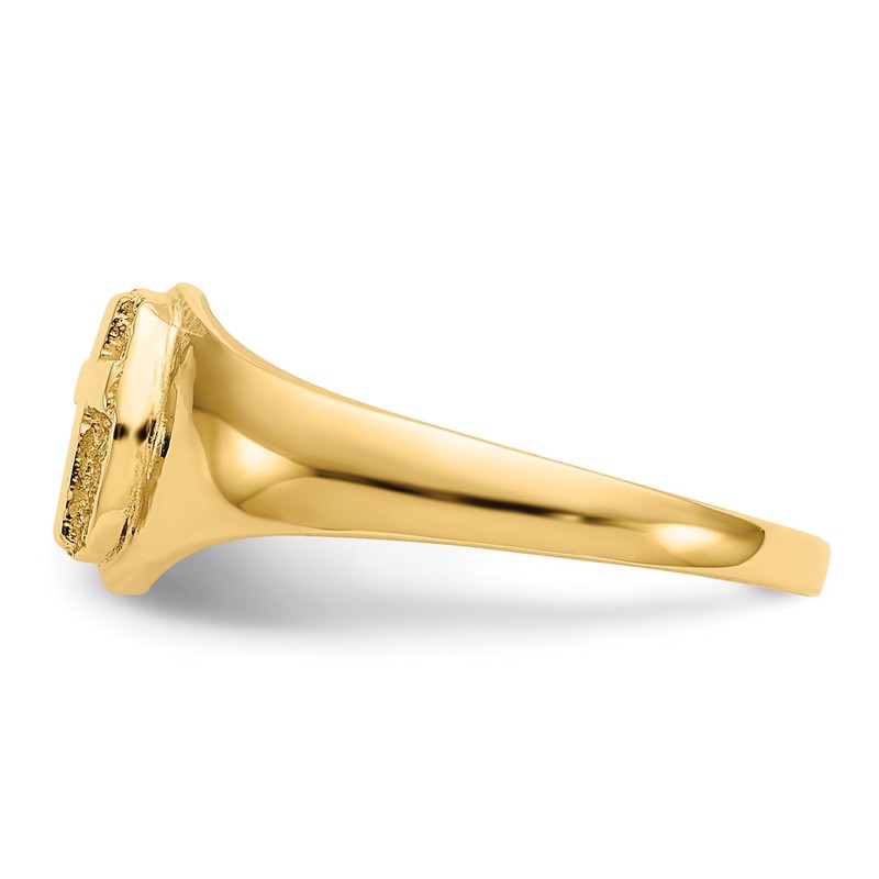 IceCarats 10K Solid Yellow Gold Cross Ring Size 6