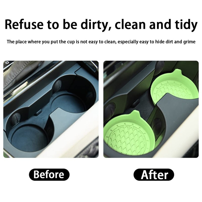 zipelo 2 Pack Cup Holder Coaster, 3.1" Silicone Insulation Drink