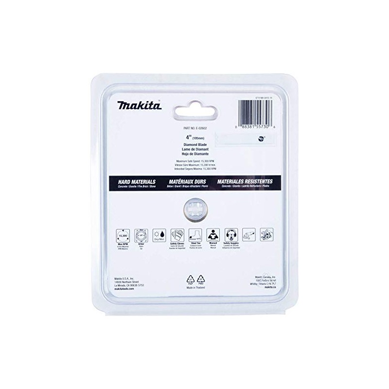 Makita E-02602 4" Diamond Blade, Turbo, Hard Material