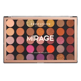 Profusion Cosmetics 35 Shade Mirage Eyeshadow Palette, Ultra Pigmented Powder Bright Vibrant Colors for Stunning Eye Looks With Soft, Skin Friendly, Long-Lasting, Professional Makeup Kit for Womens