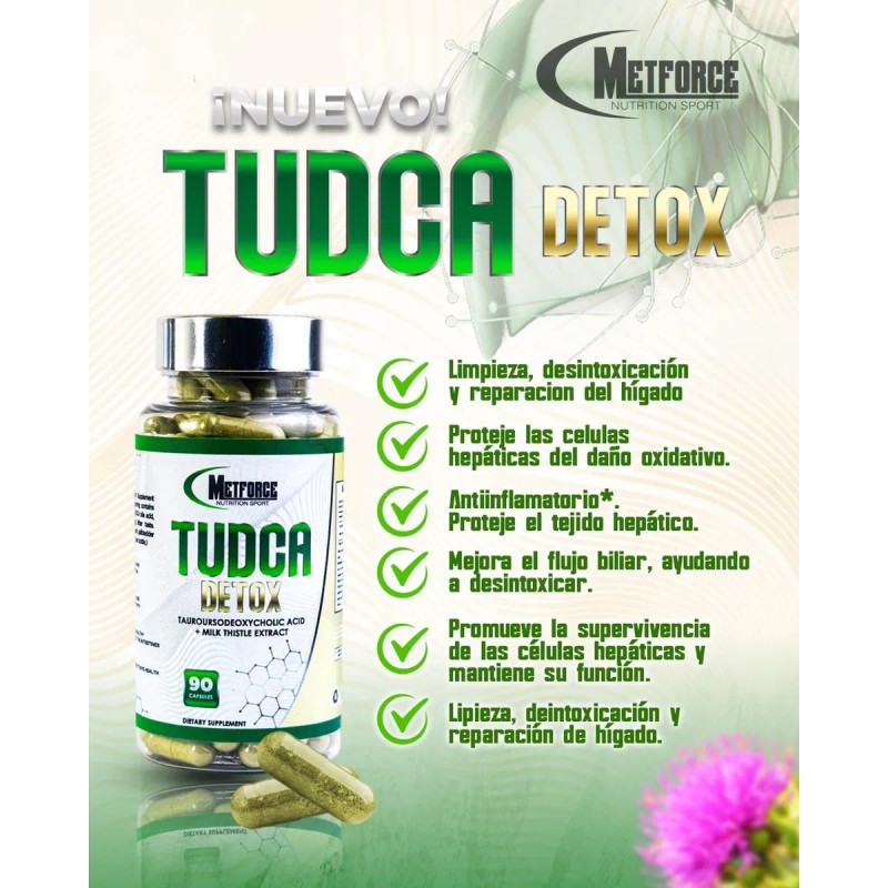 Tudca Desintoxicante Metforce 90 Cápsulas Wellness