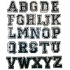 3" inch Black and Silver Sequin Letter A-Z Iron-on Patch