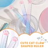 VURYAPI Pack of 3 Plastic Ruler, 15 cm Ruler Measuring
