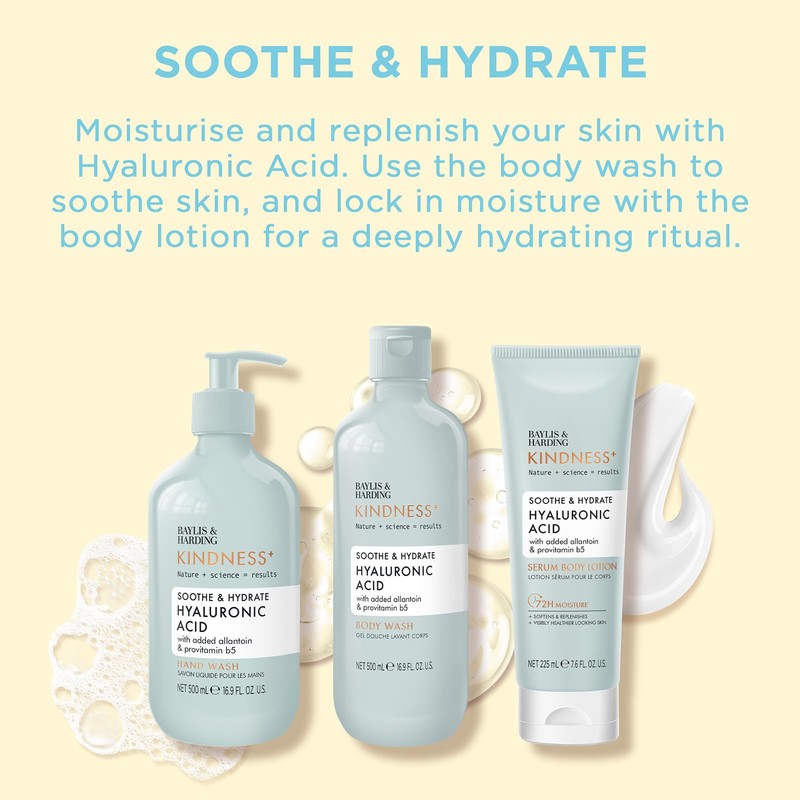 Baylis & Harding Kindness+ Hyaluronic Acid Serum Body Lotion 225ml