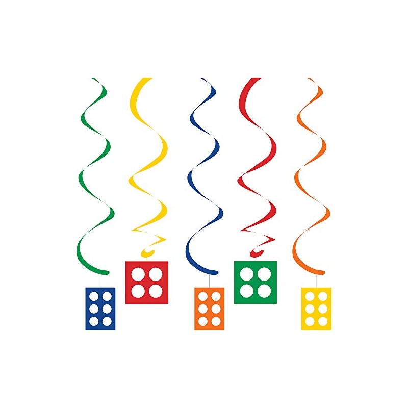Creative Converting 315259 Dizzy Danglers, Assorted with Cutouts Multicolor,39"