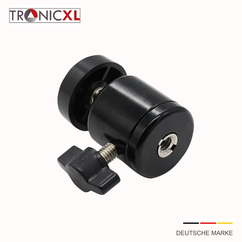 TronicXL 360° Metal Ball Head Tripod Adapter 1/4 Inch Tripod