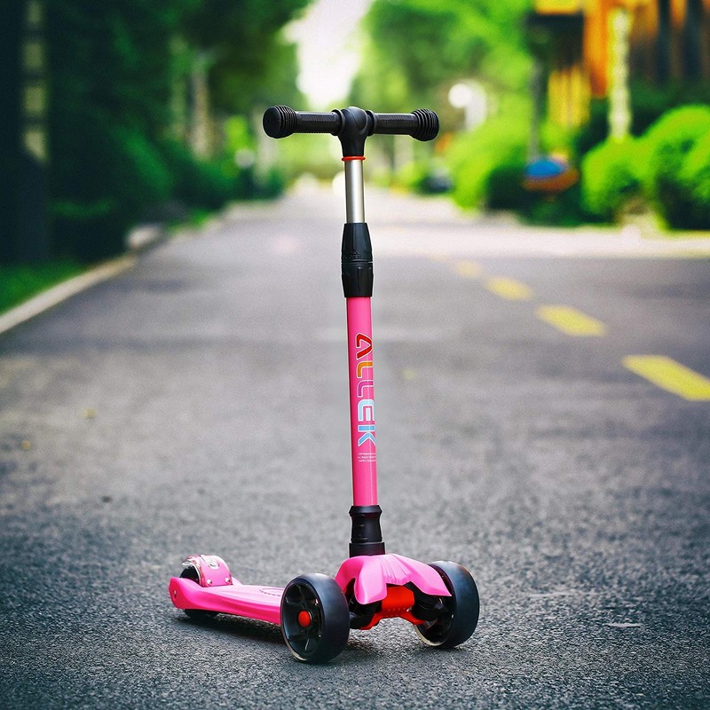 Allek Kick Scooter B02, Lean 'N Glide Scooter with Extra