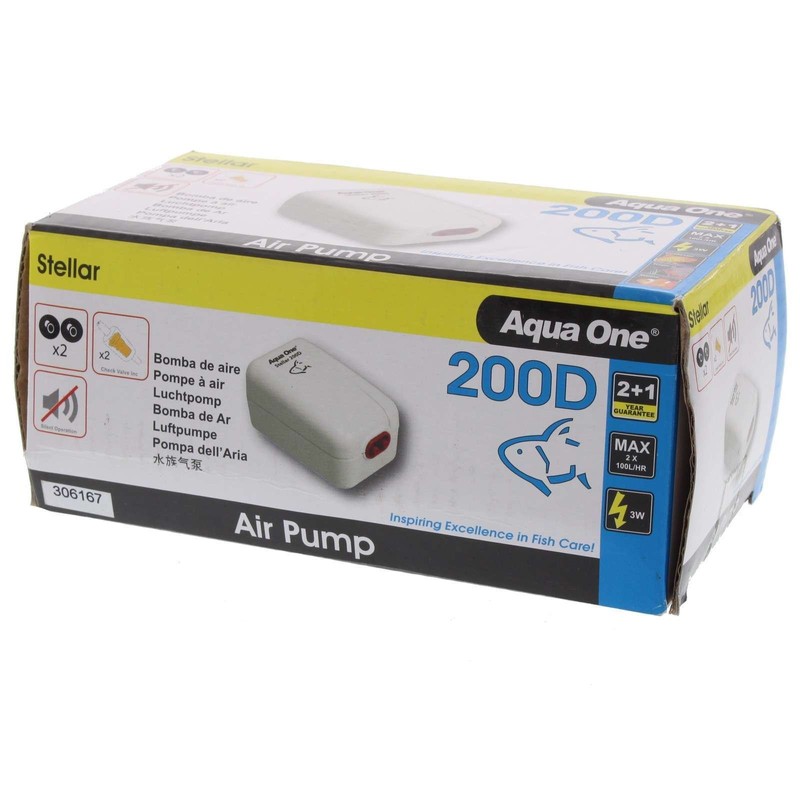 Aqua One Stellar Advance 200D Double outlet Air Pump 2