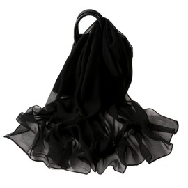 FAIRYGATE Schal Damen Schal Tuch Georgette Modischer Seidenschals Eleganter Weicher Leichter Schal Damenschal Langer Geeignet für Alle Jahreszeiten 6041