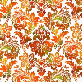 IHR Ideal Home Range Party Napkins Disposable 3-Ply Paper Lunch Napkin Pack, 6.5" x 6.5", Autumn Damask, 20-Count