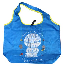 Doraemon SHDRF1101 Kurukuru Shopping Bag Message Blue