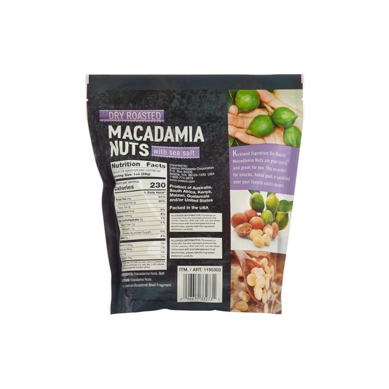 𝟨𝟪𝟢‍gr . , Macadamia Nuts. К і r к ‍l а ո d Ѕ і g ո а t ս r е. (  𝟣,𝟧 Роսոd‍s ) (  𝟤𝟦oz )