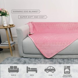 fuguitex Waterproof Dog Blanket Bed Cover Dog Crystal Velvet Moroccan Fuzzy Cozy Plush Pet Blanket Throw Blanket for Couch Sofa