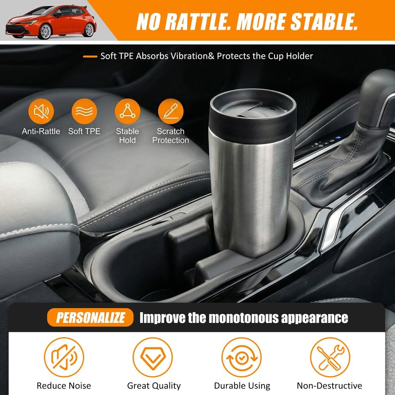 Center Console Cup Holder Compatible with 2023-2026 Toyota Corolla Sedan