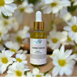 PEACOCK ORGANIC Sacred Yoni Oil - Feminine Oil Increases Wetness, Protects Ph Balance, Eliminates Odor with Essential Oils and Herbs - Soothe, Balance, and Moisturizes Handmade Yoni Oil - 2oz (Herbal Unscented)