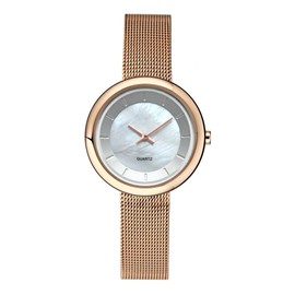 WWOOR Women Ladies Fashionable Elegant Quartz Movement Watches Wristwatch (Rose Golden)