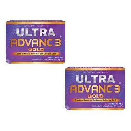 Ultra Advance Gold 30 Caps De 500 Mg 2 Piezas Sabor Sin Sabor