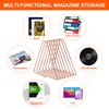 PATIKIL Triangle Desktop File Holder Rack, Metal Vinyl Record Stand