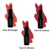 Kit Labial Mate Bissú Tonos Rojos 3 Pzas (Rojo, 3)