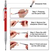 Enhon 2mm Mechanical Carpenter Pencil Set with 12 Marker Refills