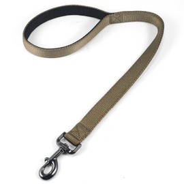 Cyclpet Advanced Short Dog Leash with Soft Padded Handle and Heavy-Duty Clip & Nylon - 12 Inches / 18 Inches / 24 Inches Lead for Large and Medium Breed Dogs. (Military Green, 24 Inches)