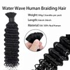 Human Braiding Hair Deep Wave Bundles 16 Inch Human Braiding