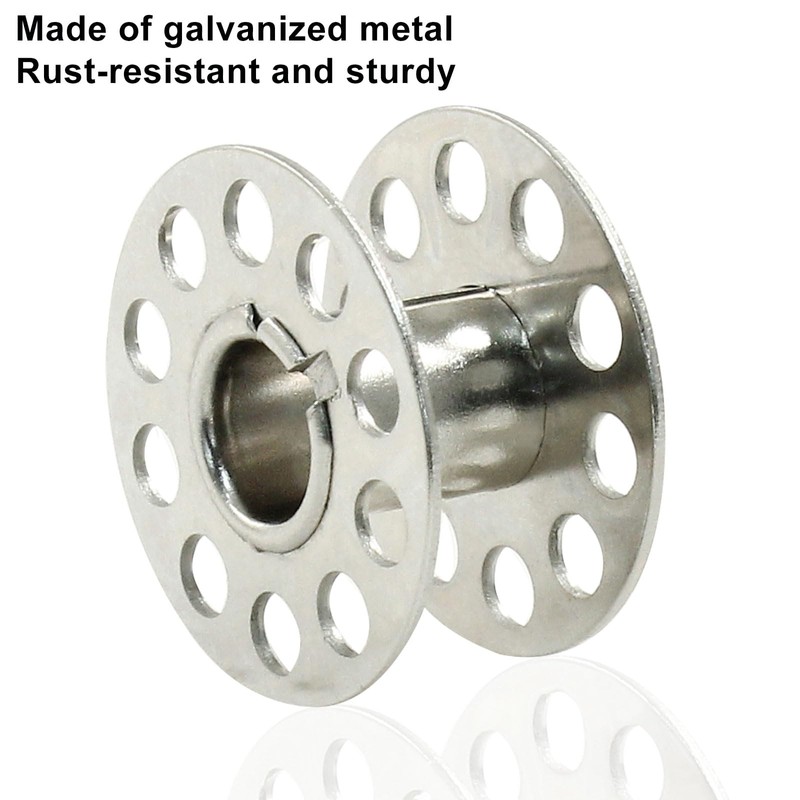 Coufce 32 Pcs Metal Bobbins for Sewing Machine, Replacement Bobbins