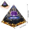Orgone Pyramid for Positive Energy, Amethyst Crystal Sphere Pyramid, Protection