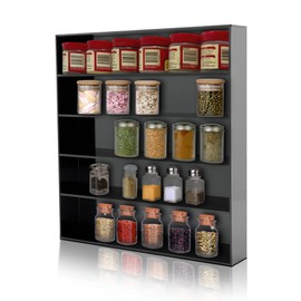 Dazzling Displays Acrylic Spice Rack Case Display (Style A - Black)