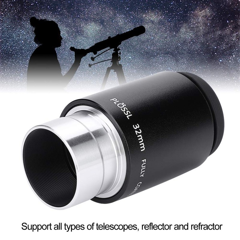 Yunir Black Plossl 32mm Telescope Eyepiece, Multi-Coated, 1.25" Filter Thread