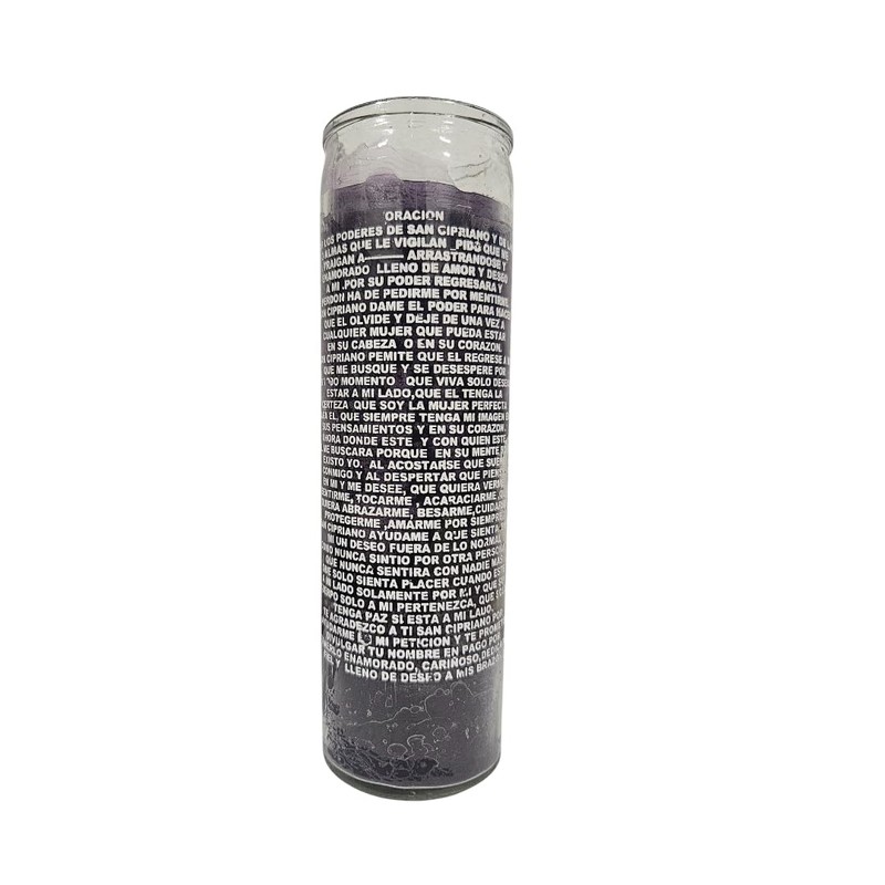 Saint Cypriano Purple Ritual Candle/San Cipriano Veladora Morada