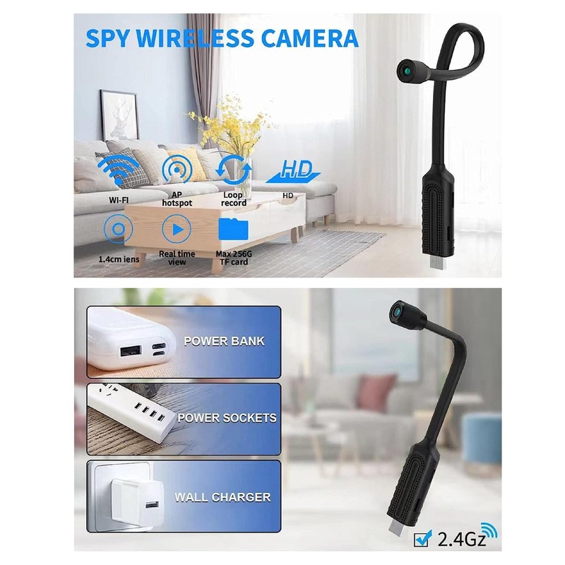1080P HD USB Plug Camera with Motion Detection, Night, Remote