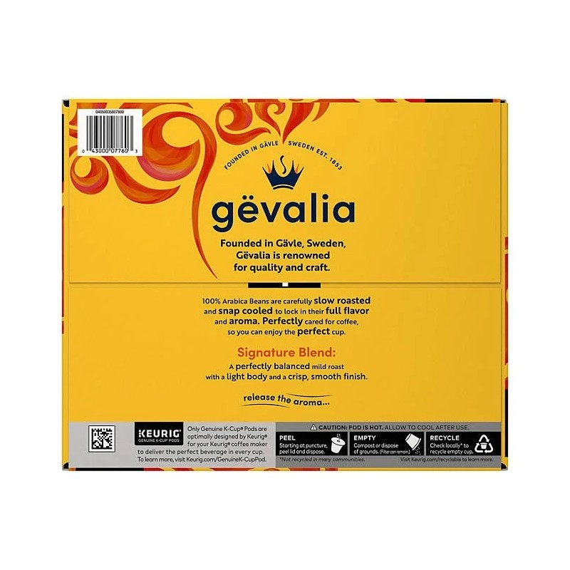 Gevalia Mild Roast K-Cup Coffee Pods, Signature Blend (100 ct.)
