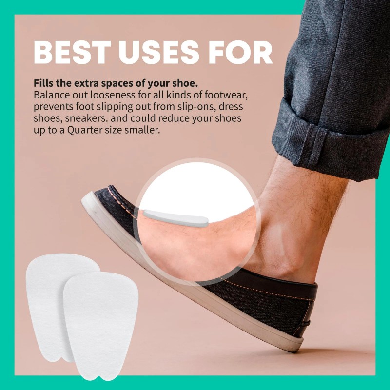 Comfwalk Felt Tongue Pads for Shoes - Soft Self-Adhesive Shoe