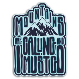 DestinationVinyl 2 x 10 cm Mountains Ski Snowboard Vinyl Sticker - Luggage Travel # 19248 (10cm Tall)