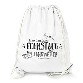 MoonWorks Gym Bag Fresst Meinen Feenstaub Ihr Langweiler Unicorn Sayings Saying Gym Bag, White