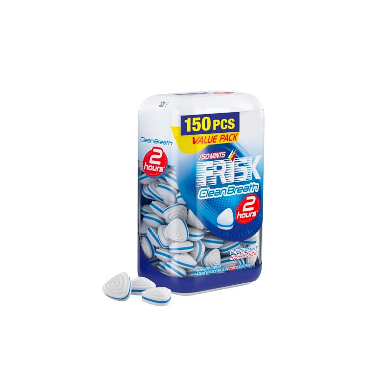 Frisk Clean Breath, Caramelle Dure Gusto Peppermint, Senza Zucchero, Due