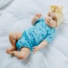 Organic Cotton Summer Short-Sleeve Onesie - Watercolour Whale Pods in