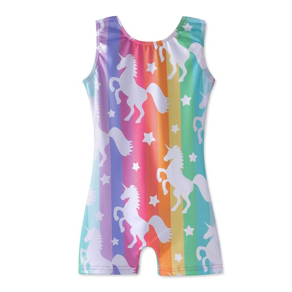 Unicorn Biketard for Girls Gymnastics Sparkly gymnastics outfits for kids size 8-9 9-10 years old