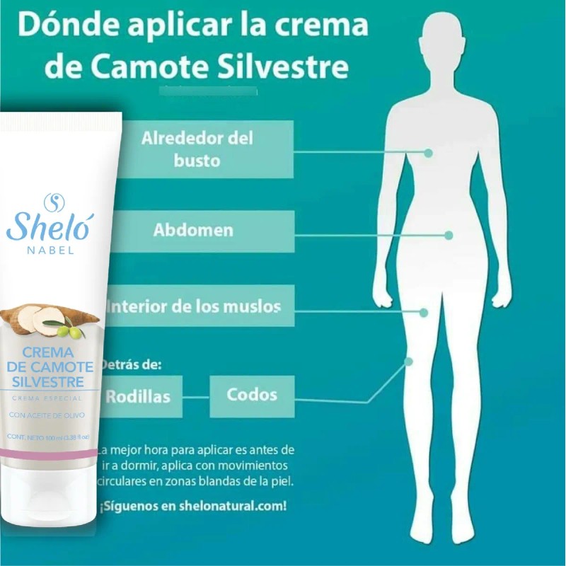 Pack Crema Camote Silvestre Menopausia Sheló Nabel