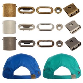 DELORIGIN 45 Sets Stainless Steel Hat Buckle 3 Colors Adjustment Caps Buckle Hat Size Extender Adjustable Hat Buckles Replacement for Capss Hats Backpack Strap Baseball Caps Fix Buckles